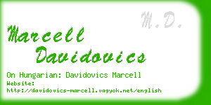 marcell davidovics business card